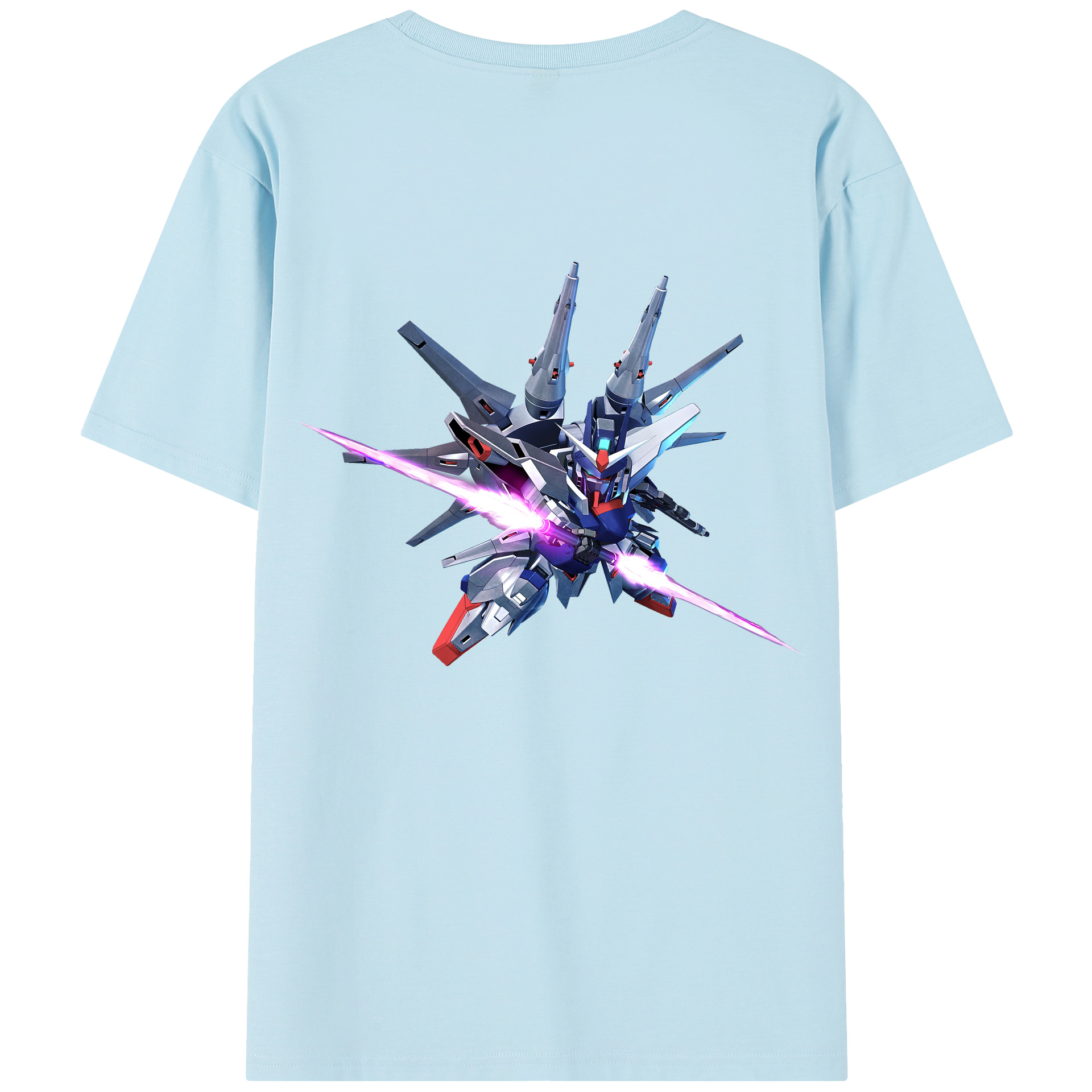 （画像用） 機動戦士ガンダム Mobile Suit Gundam 綿100％半袖Tシャツ（背面プリント）